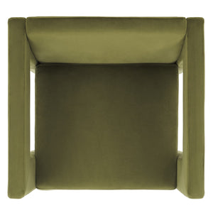 Safavieh Vidar Accent Chair Olive Green Velvet ACH4013A