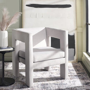 Safavieh Vidar Accent Chair Light Grey Velvet ACH4013B