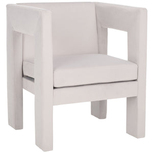Safavieh Vidar Accent Chair Light Grey Velvet ACH4013B