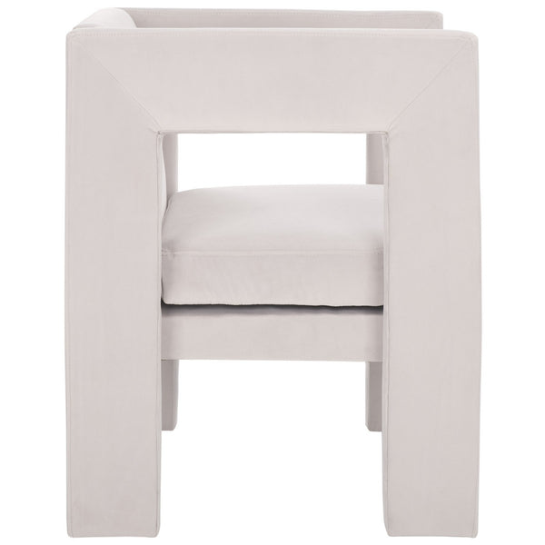 Safavieh Vidar Accent Chair Light Grey Velvet ACH4013B