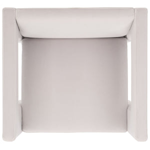 Safavieh Vidar Accent Chair Light Grey Velvet ACH4013B