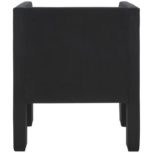 Safavieh Vidar Accent Chair Black Velvet ACH4013C