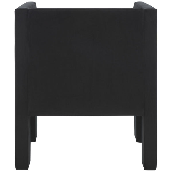 Safavieh Vidar Accent Chair Black Velvet ACH4013C