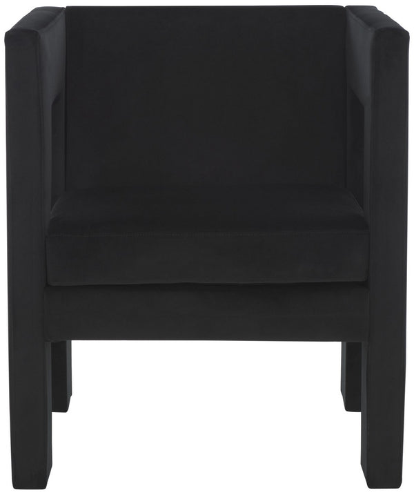 Safavieh Vidar Accent Chair Black Velvet ACH4013C