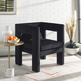 Safavieh Vidar Accent Chair Black Velvet ACH4013C