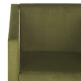 Safavieh Ylva Accent Chair Olive Green Velvet ACH4015A