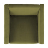 Safavieh Ylva Accent Chair Olive Green Velvet ACH4015A