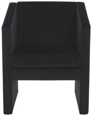 Safavieh Ylva Accent Chair Black Velvet ACH4015C