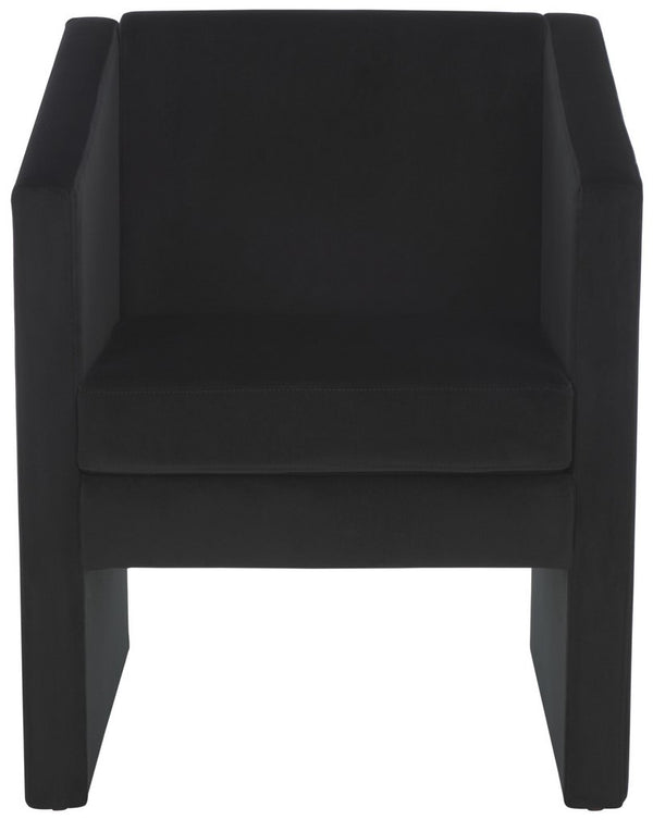 Safavieh Ylva Accent Chair Black Velvet ACH4015C