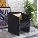 Safavieh Ylva Accent Chair Black Velvet ACH4015C