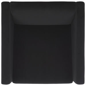 Safavieh Ylva Accent Chair Black Velvet ACH4015C