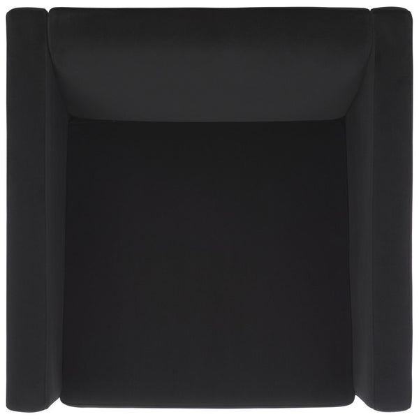 Safavieh Ylva Accent Chair Black Velvet ACH4015C