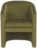 Safavieh Elysian Accent Chair Olive Green Velvet ACH4016A