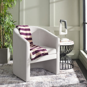 Safavieh Elysian Accent Chair Light Grey Velvet ACH4016B