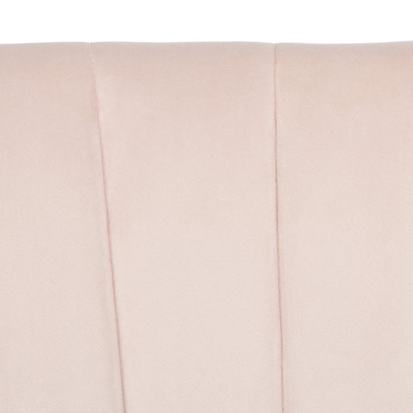 Safavieh June Mid-Century Accent Chair - Elegant Velvet Upholstery & Sturdy Rubberwood For Timeless Style Blush Pink/Natural ACH4500B
