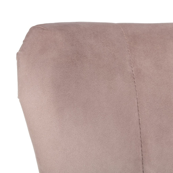 Safavieh June Mid-Century Accent Chair - Elegant Velvet Upholstery & Sturdy Rubberwood For Timeless Style Mauve/Natural ACH4500C