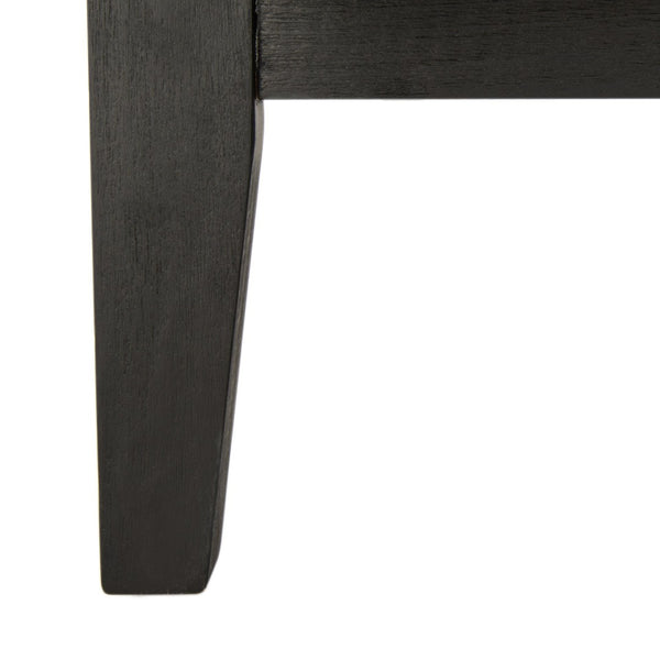 Safavieh Nico Mid-Century Accent Chair - Elegant Black Oak Frame With Plush Bone-White Linen Cushions ACH4501A