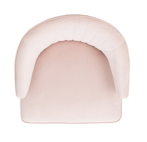 Safavieh Stazia Wingback Accent Chair - Vintage-Inspired Velvet With Chic Channel Tufting And Gold Legs Blush Pink/Black ACH4502B