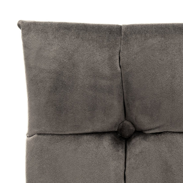 Safavieh Amaris Tufted Accent Chair - Mid-Century Elegance With Plush Velvet Upholstery & Brass Accents Shale/Black ACH4503C