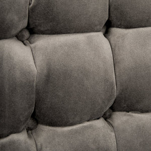 Safavieh Amaris Tufted Accent Chair - Mid-Century Elegance With Plush Velvet Upholstery & Brass Accents Shale/Black ACH4503C