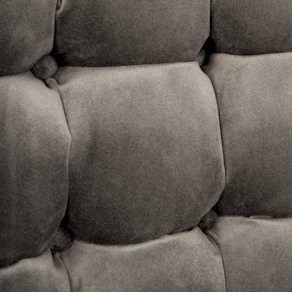 Safavieh Amaris Tufted Accent Chair - Mid-Century Elegance With Plush Velvet Upholstery & Brass Accents Shale/Black ACH4503C