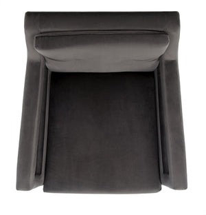 Safavieh Mara Tufted Accent Chair - Mid-Century Modern Design With Plush Velvet Upholstery & Gold Accents Shale/Gold ACH4505A