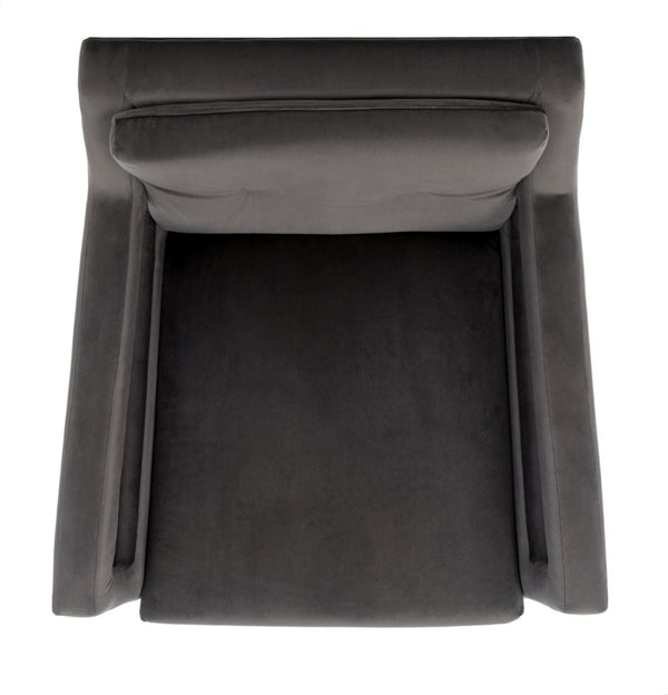 Safavieh Mara Tufted Accent Chair - Mid-Century Modern Design With Plush Velvet Upholstery & Gold Accents Shale/Gold ACH4505A