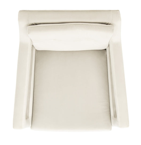 Safavieh Mara Tufted Accent Chair - Mid-Century Modern Design With Plush Velvet Upholstery & Gold Accents Silver/Gold ACH4505D