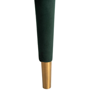 Safavieh Mara Tufted Accent Chair - Mid-Century Modern Design With Plush Velvet Upholstery & Gold Accents Forest Green/Gold ACH4505E