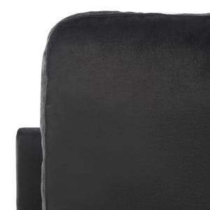 Safavieh Genoa Upholstered Arm Chair – Modern Chinoiserie Design With Luxurious Comfort For Stylish Spaces Black Velvet ACH4510A