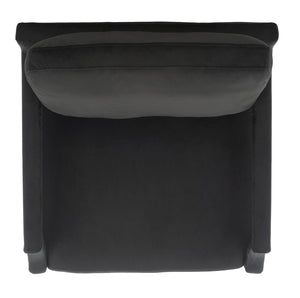 Safavieh Genoa Upholstered Arm Chair – Modern Chinoiserie Design With Luxurious Comfort For Stylish Spaces Black Velvet ACH4510A