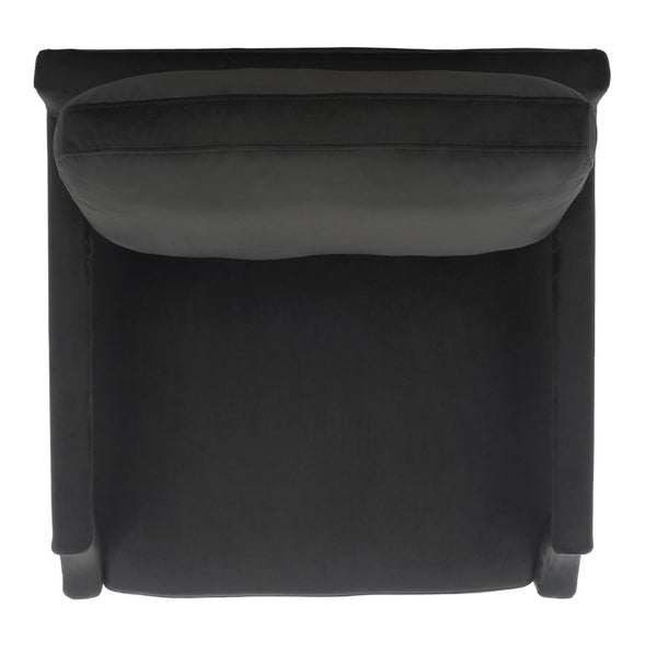 Safavieh Genoa Upholstered Arm Chair – Modern Chinoiserie Design With Luxurious Comfort For Stylish Spaces Black Velvet ACH4510A