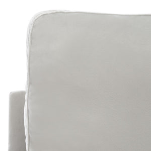 Safavieh Genoa Upholstered Arm Chair – Modern Chinoiserie Design With Luxurious Comfort For Stylish Spaces Light Grey ACH4510B
