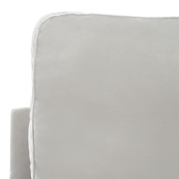 Safavieh Genoa Upholstered Arm Chair – Modern Chinoiserie Design With Luxurious Comfort For Stylish Spaces Light Grey ACH4510B