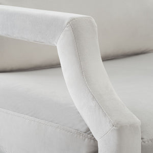 Safavieh Genoa Upholstered Arm Chair – Modern Chinoiserie Design With Luxurious Comfort For Stylish Spaces Light Grey ACH4510B