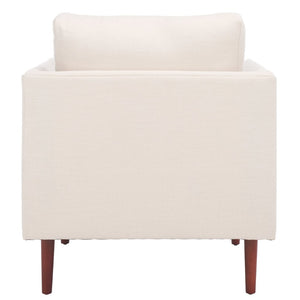 Safavieh Hampshire Accent Chair - Timeless Comfort With Classic-Contemporary Design For Any Living Space Bone Linen / Walnut ACH4514A
