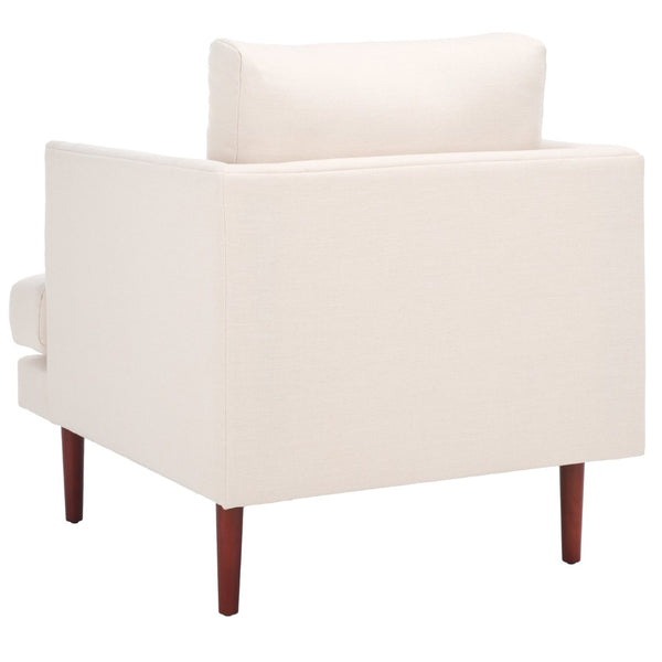 Safavieh Hampshire Accent Chair - Timeless Comfort With Classic-Contemporary Design For Any Living Space Bone Linen / Walnut ACH4514A