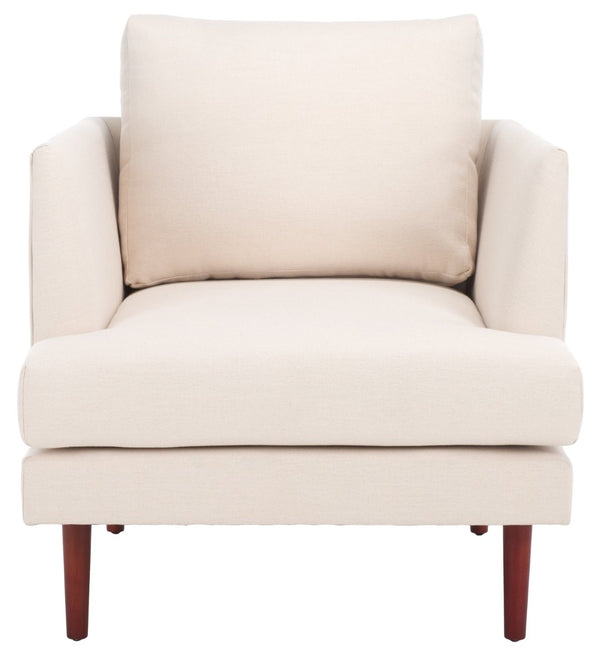 Safavieh Hampshire Accent Chair - Timeless Comfort With Classic-Contemporary Design For Any Living Space Bone Linen / Walnut ACH4514A