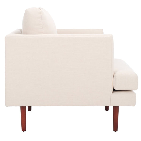 Safavieh Hampshire Accent Chair - Timeless Comfort With Classic-Contemporary Design For Any Living Space Bone Linen / Walnut ACH4514A