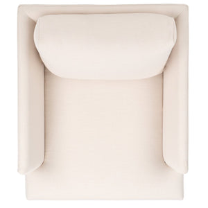 Safavieh Hampshire Accent Chair - Timeless Comfort With Classic-Contemporary Design For Any Living Space Bone Linen / Walnut ACH4514A