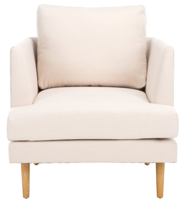 Safavieh Hampshire Accent Chair - Timeless Comfort With Classic-Contemporary Design For Any Living Space Bone Linen / White Washed ACH4514B