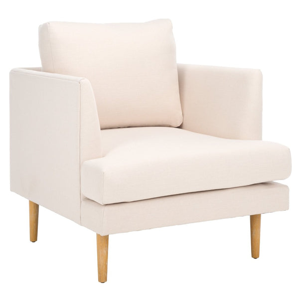 Safavieh Hampshire Accent Chair - Timeless Comfort With Classic-Contemporary Design For Any Living Space Bone Linen / White Washed ACH4514B