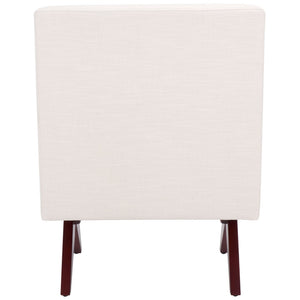 Safavieh Oliviadella Mid-Century Modern Accent Chair – Elegant Comfort For Living Rooms & Cozy Spaces Bone / Walnut ACH4515A