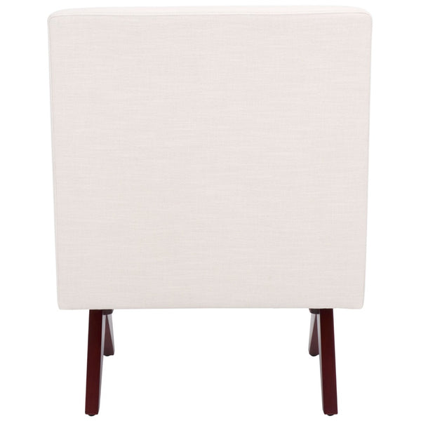 Safavieh Oliviadella Mid-Century Modern Accent Chair – Elegant Comfort For Living Rooms & Cozy Spaces Bone / Walnut ACH4515A