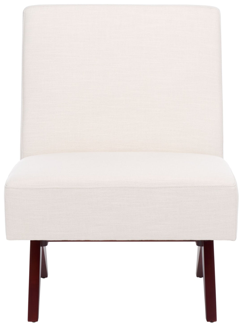 Safavieh Oliviadella Mid-Century Modern Accent Chair – Elegant Comfort For Living Rooms & Cozy Spaces Bone / Walnut ACH4515A