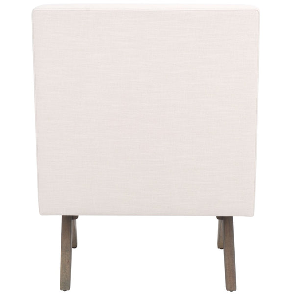 Safavieh Oliviadella Mid-Century Modern Accent Chair – Elegant Comfort For Living Rooms & Cozy Spaces Bone / White Washed ACH4515B