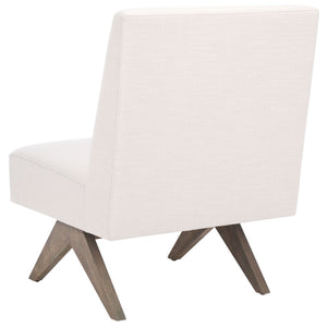 Safavieh Oliviadella Mid-Century Modern Accent Chair – Elegant Comfort For Living Rooms & Cozy Spaces Bone / White Washed ACH4515B