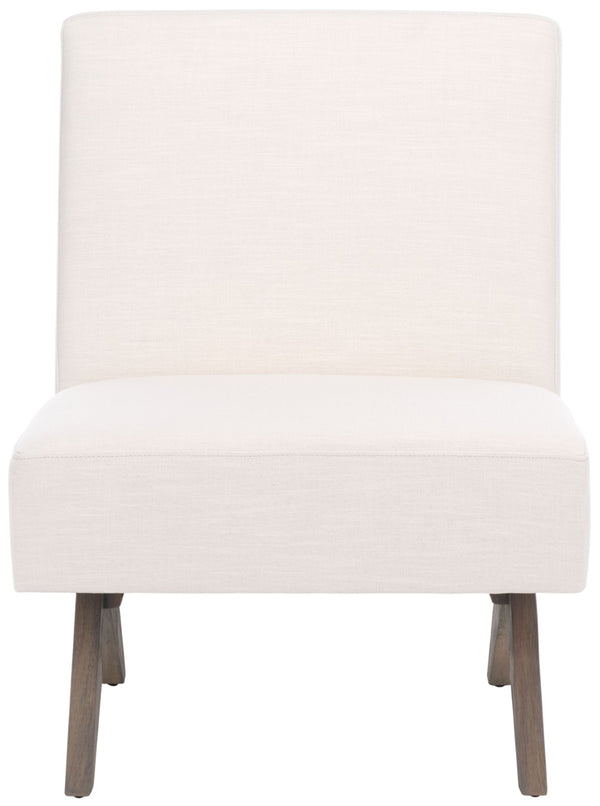 Safavieh Oliviadella Mid-Century Modern Accent Chair – Elegant Comfort For Living Rooms & Cozy Spaces Bone / White Washed ACH4515B