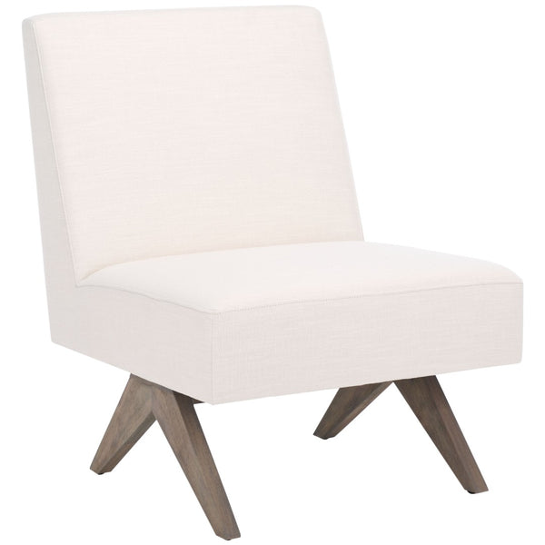 Safavieh Oliviadella Mid-Century Modern Accent Chair – Elegant Comfort For Living Rooms & Cozy Spaces Bone / White Washed ACH4515B
