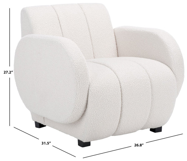 Safavieh Waylen Accent Chair - Sculptural Comfort With Curvaceous Design, Deep Seat & Cozy Boucle Fabric ACH4516A